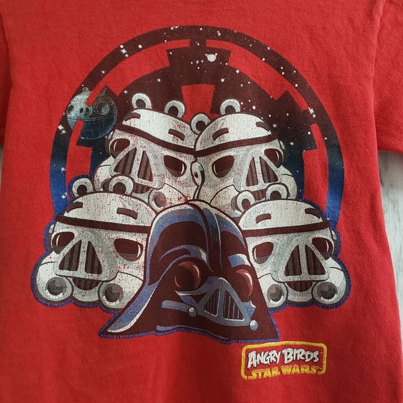 💕 Angry Birds X Star Wars Graphic Tee Short Sleeves Boys Size 4 Small - Picture 2 of 7